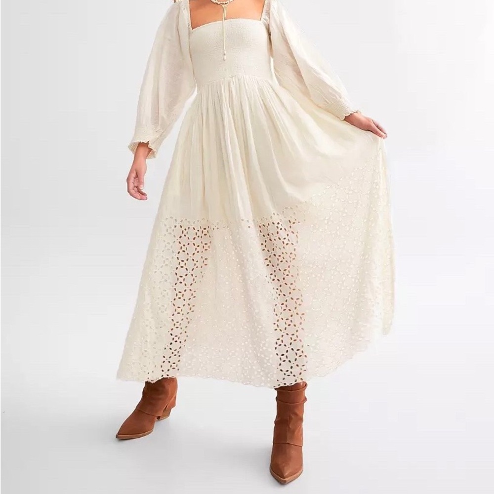 Free People Perfect Storm Smocked Midi Dress